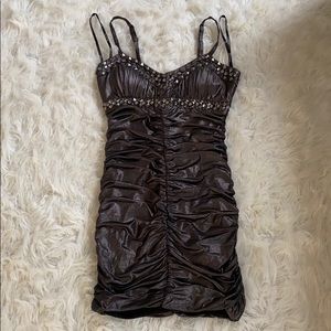 Bebe ruched dress